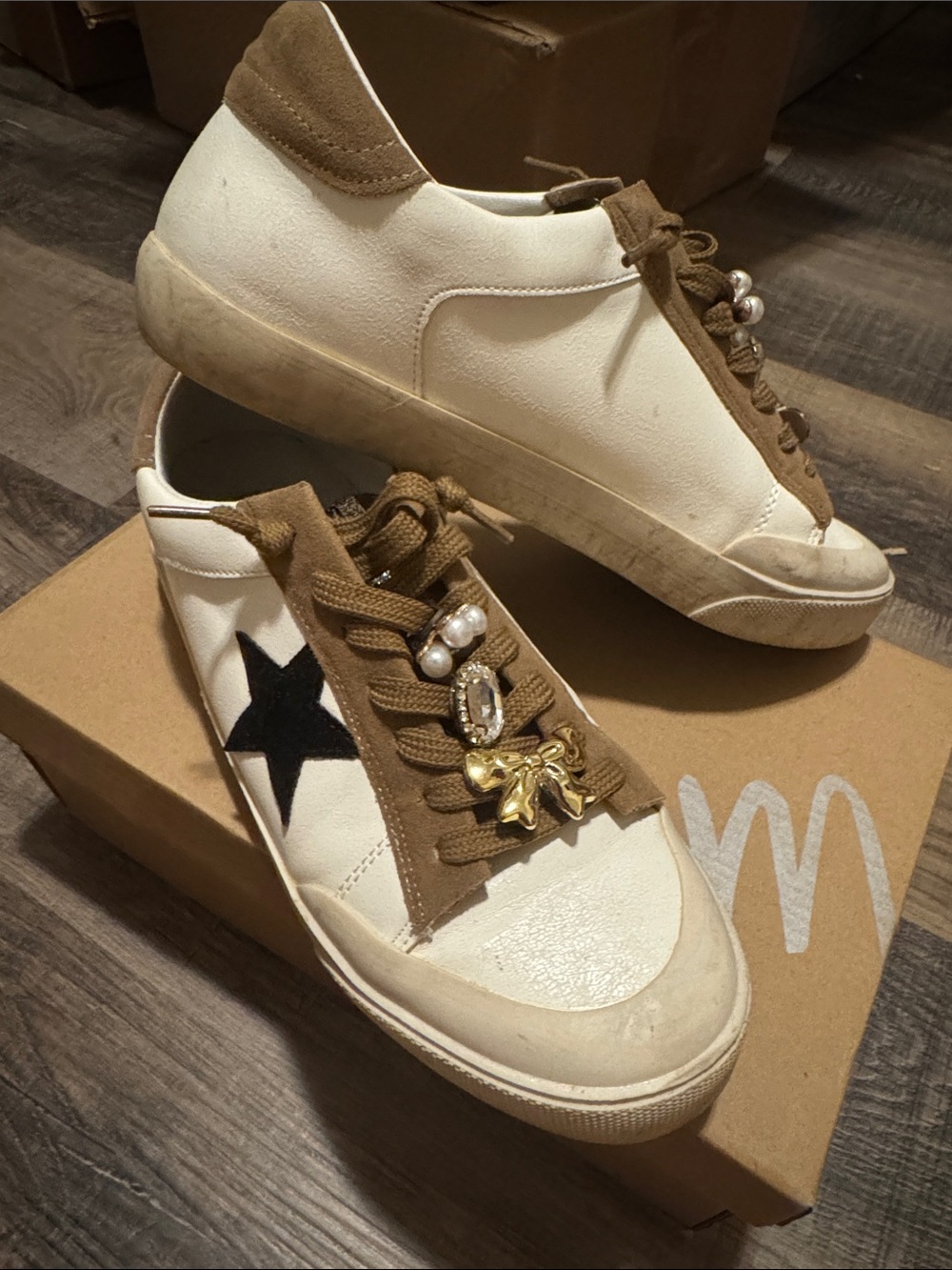 Haber Star Sneaker with Charms Size 8